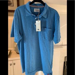 NWT-The Normal Brand men’s polo shirt in blue